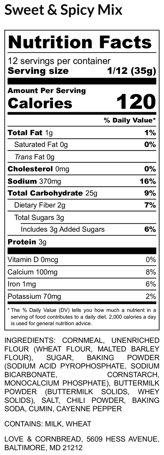 Cornbread Mix - Sweet & Spicy