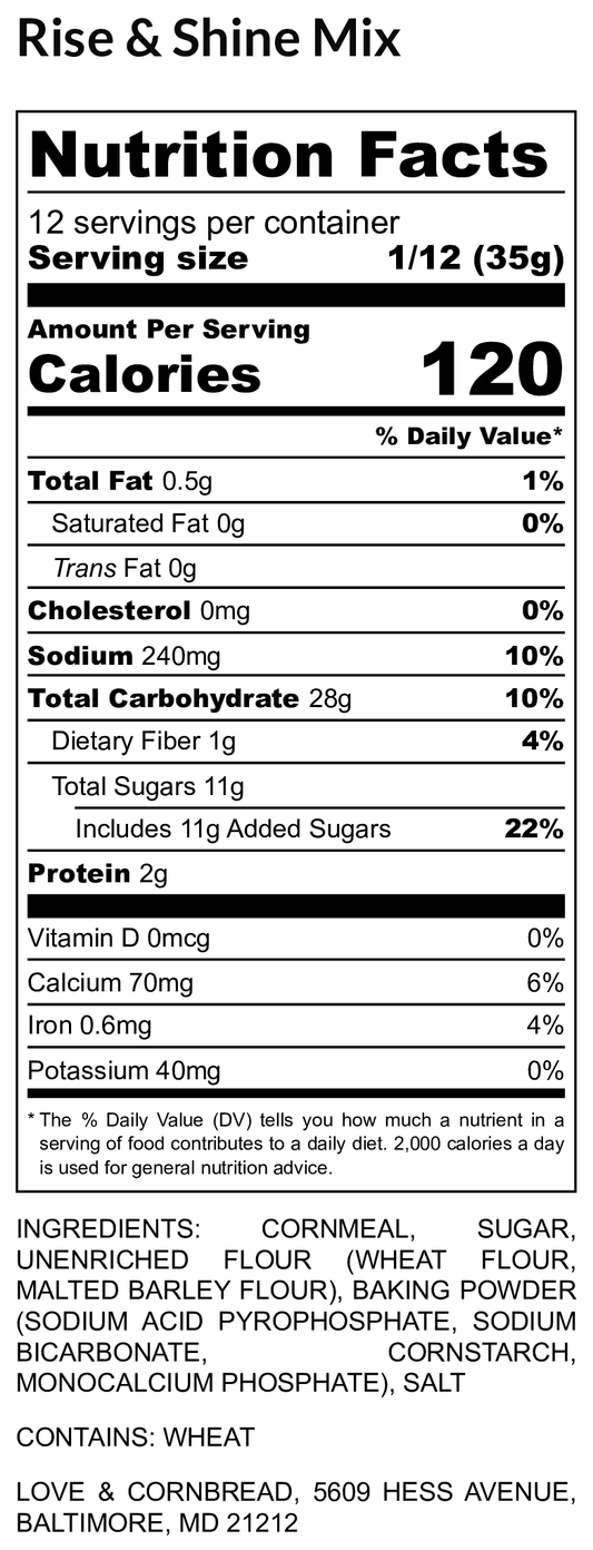 PRE-SALE - Cornbread Mix - Rise & Shine