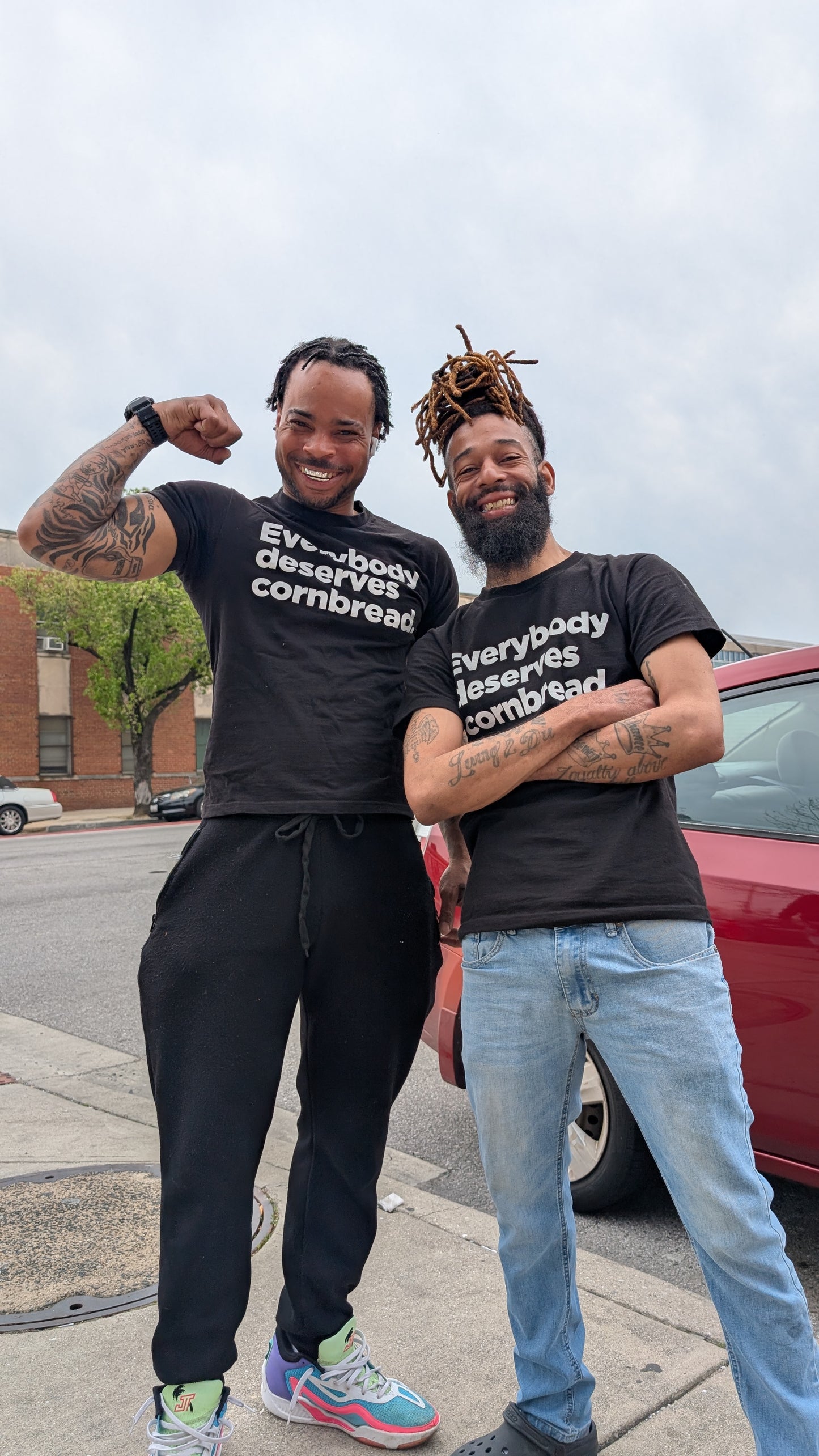 "Everybody Deserves Cornbread" T-Shirt - Short Sleeve Black Tee - Baltimore Nonprofit Merch